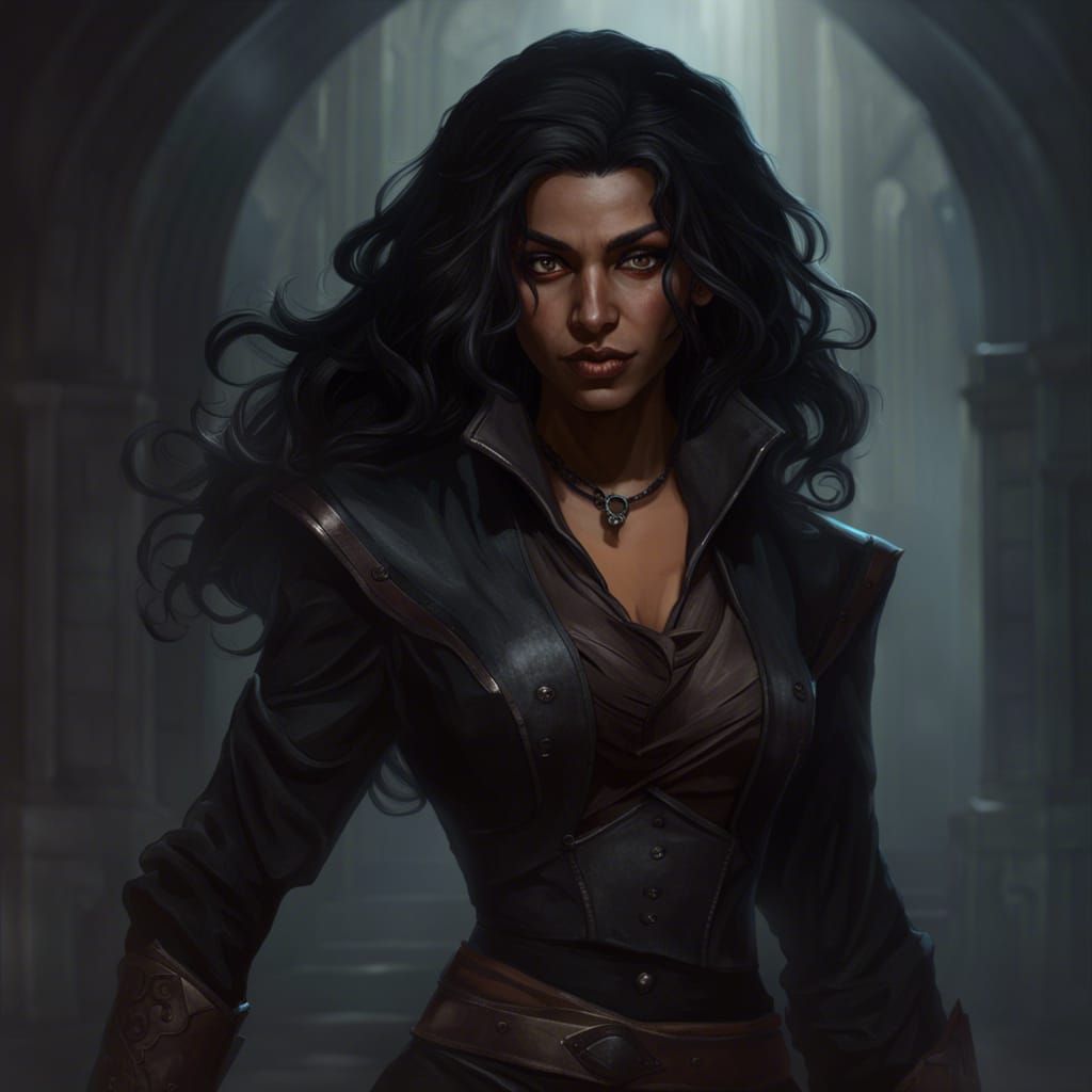Half-Elf Assassin Concept Art in Dark Fantasy Style