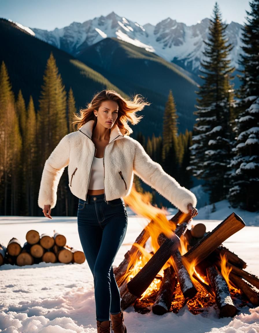 Fashion Photo of Woman Dancing at Aspen Resort