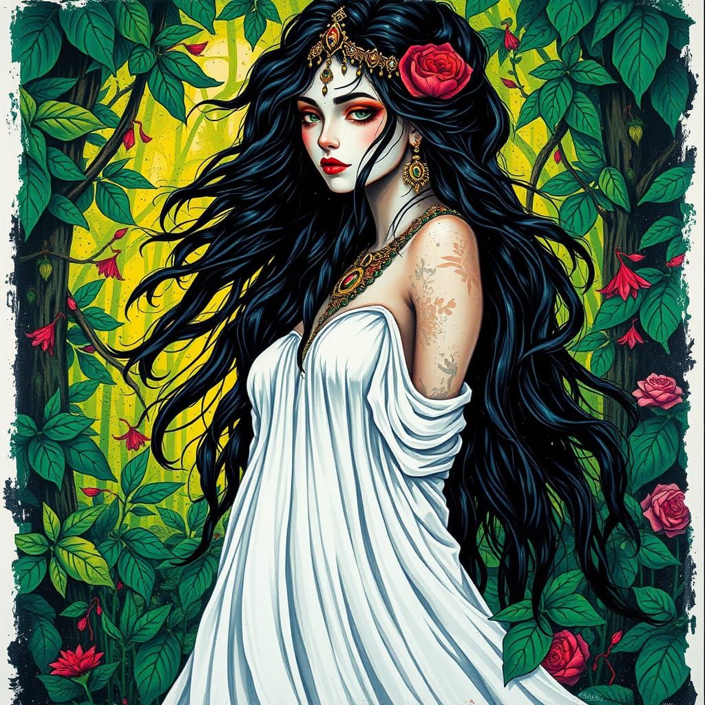 Vibrant Samodiva Emerge from Emerald Forest