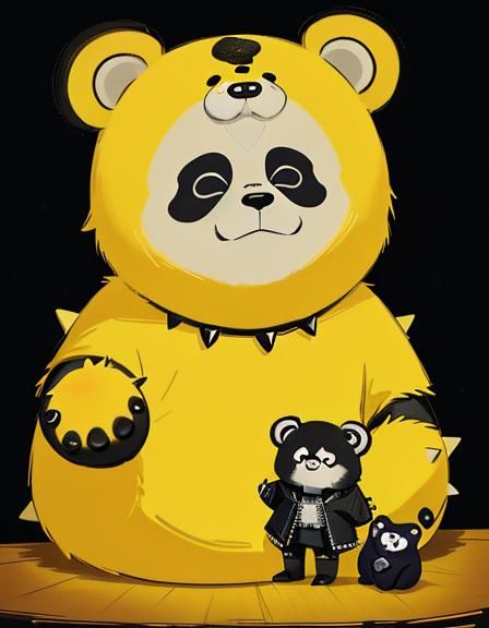 Emo Panda Bear Concept Art