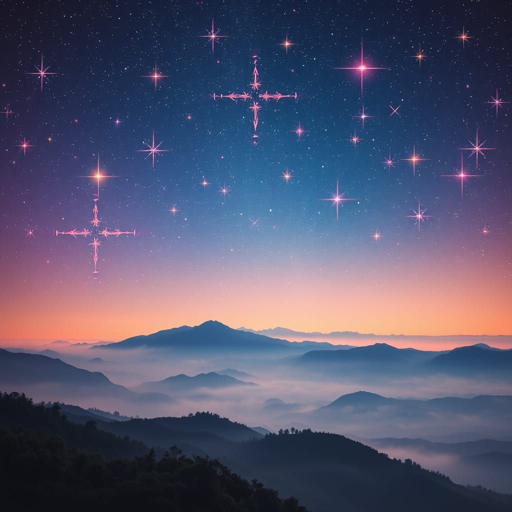 Ethereal Celestial Tapestry in Vibrant Hues