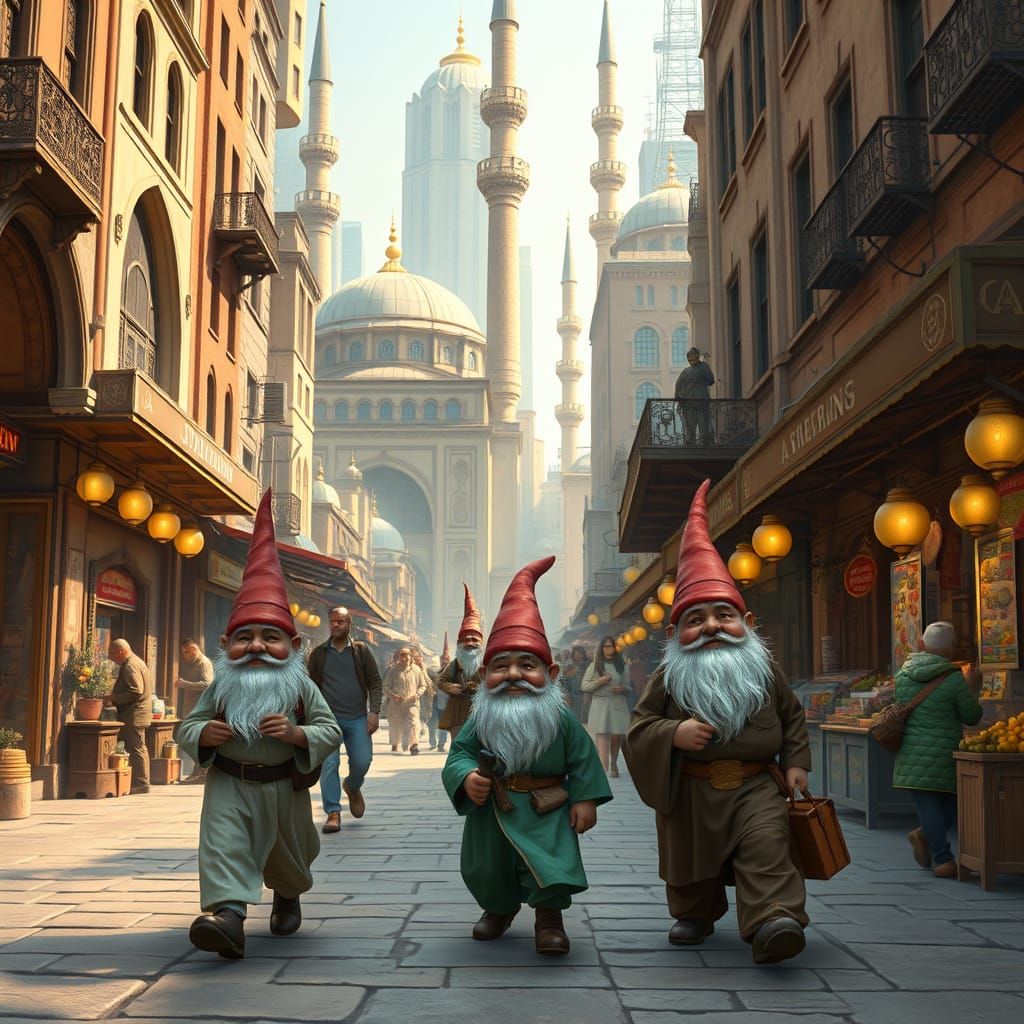 Mid Eastern Gnomes Populate Vibrant New York Streets