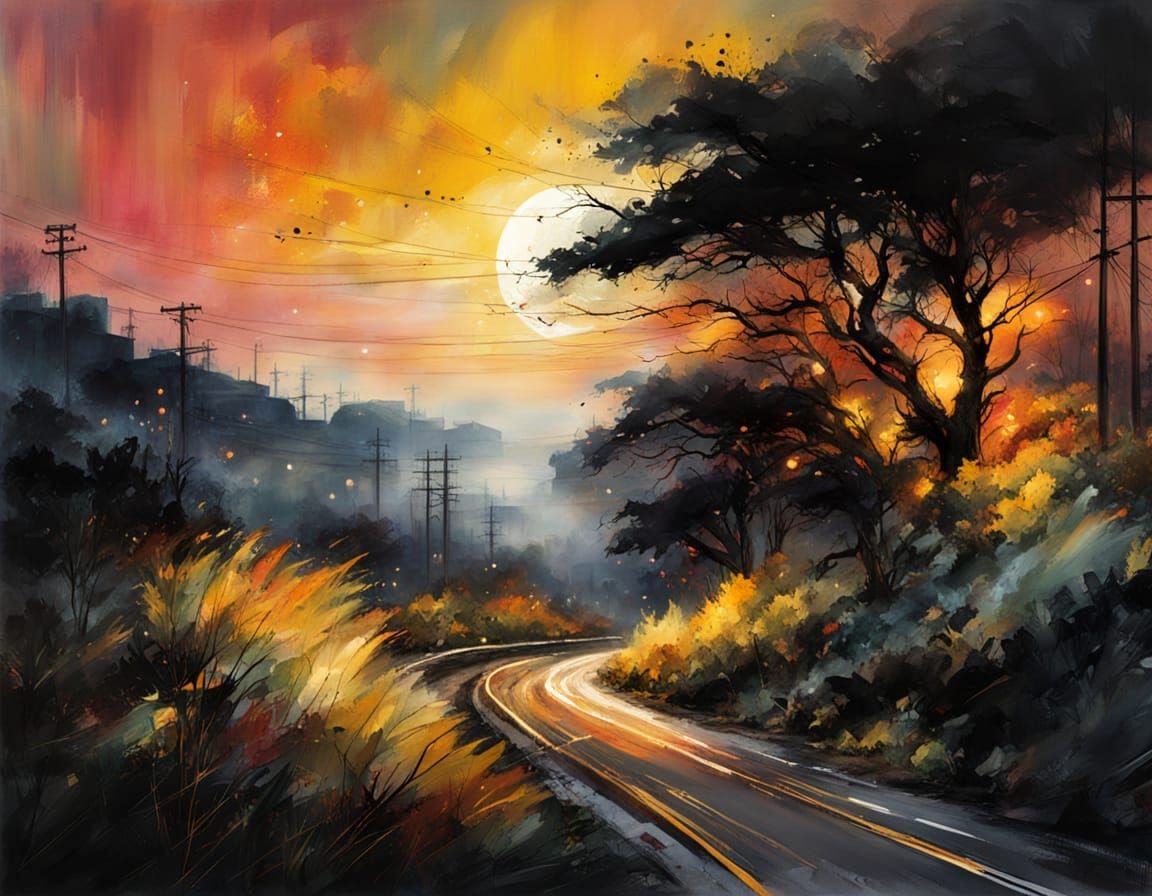 Sunset Highway Dreams: Endless Journey