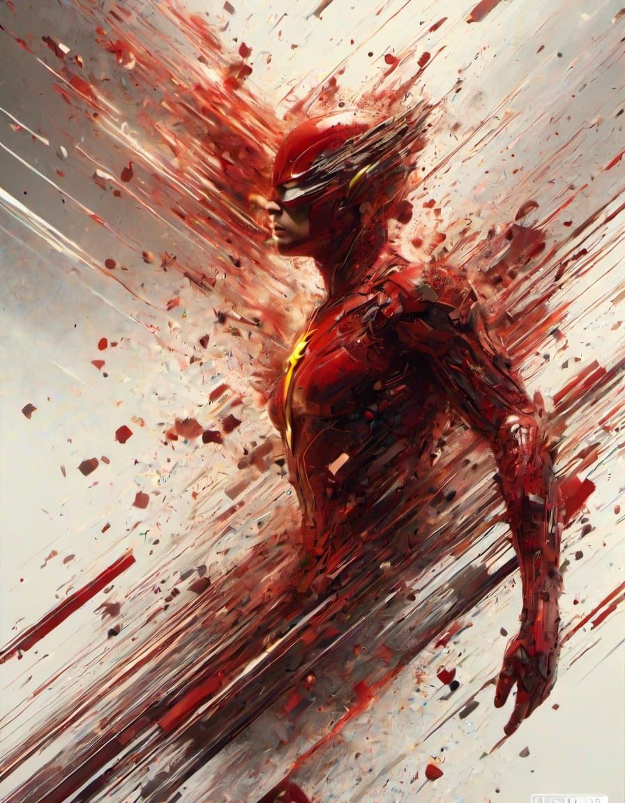 Sci-Fi Speed Force Disintegration with Double Exposure