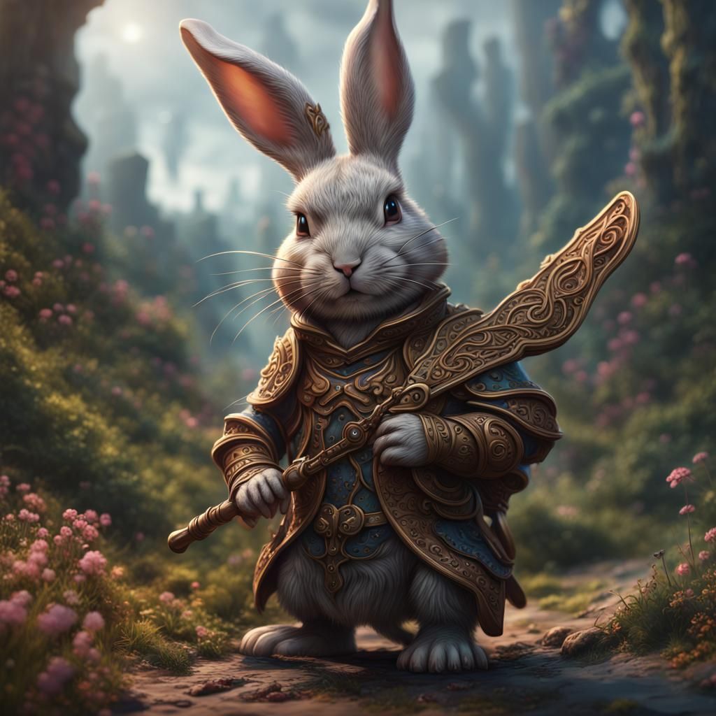 Gorgeous Bunny in Detailed Matte Painting
