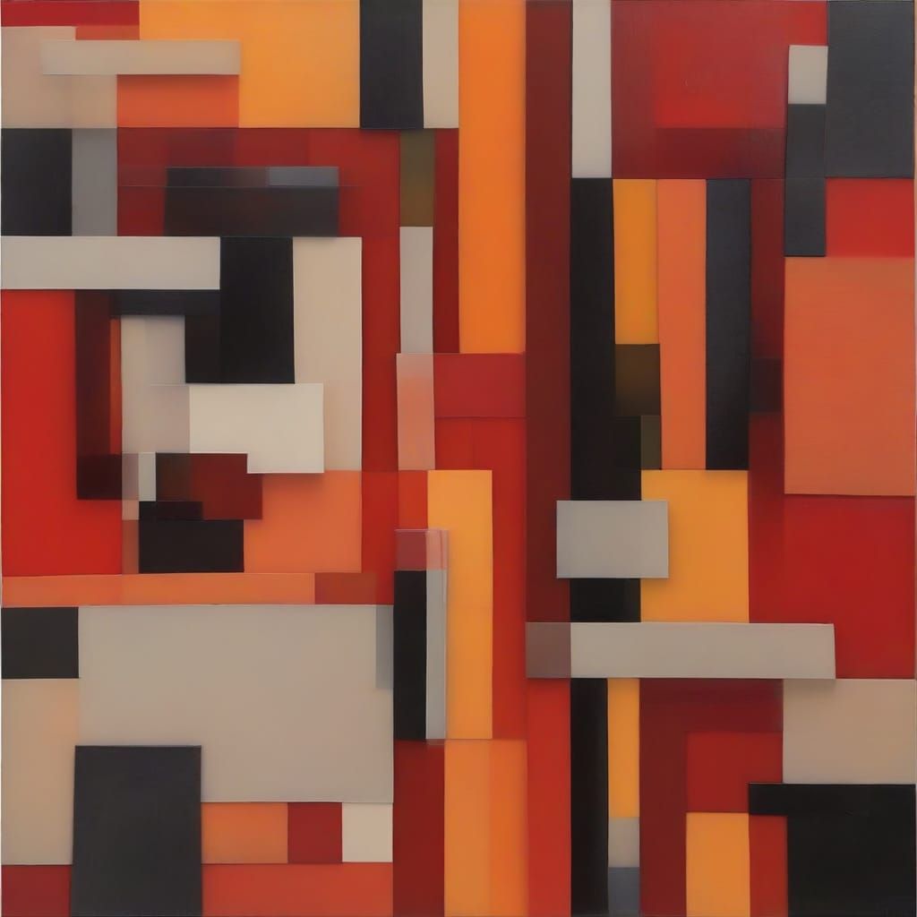 Abstract Expressionism in Rothko Style with Intense Colors