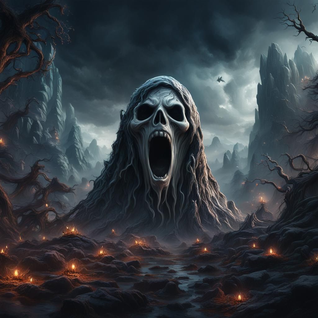 Ghostface Scream Film: Detailed Matte Painting