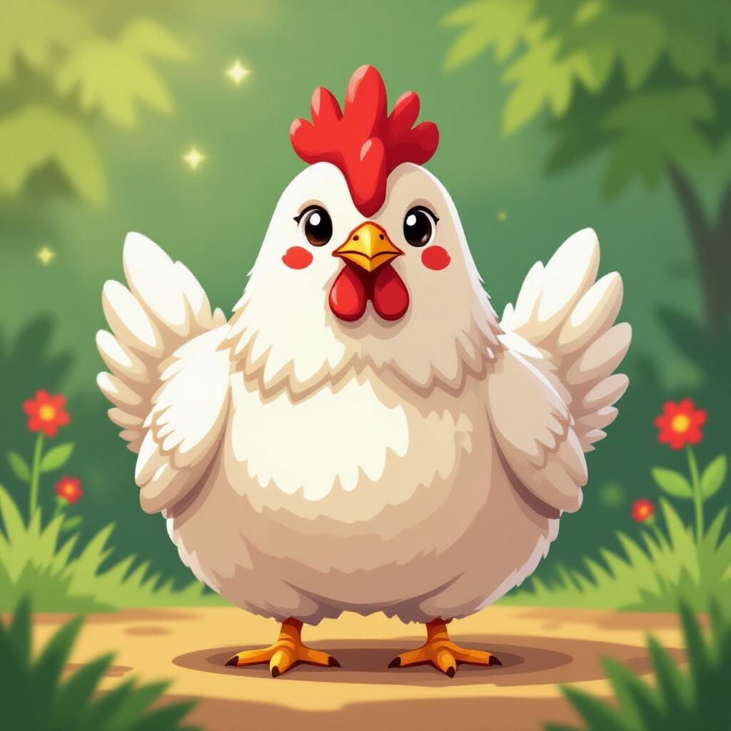 Charming Pixel Art Chicken Sprite