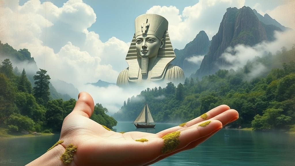 Ancient Queen's Mystical Egyptian Landscape Unfolds from Clo...