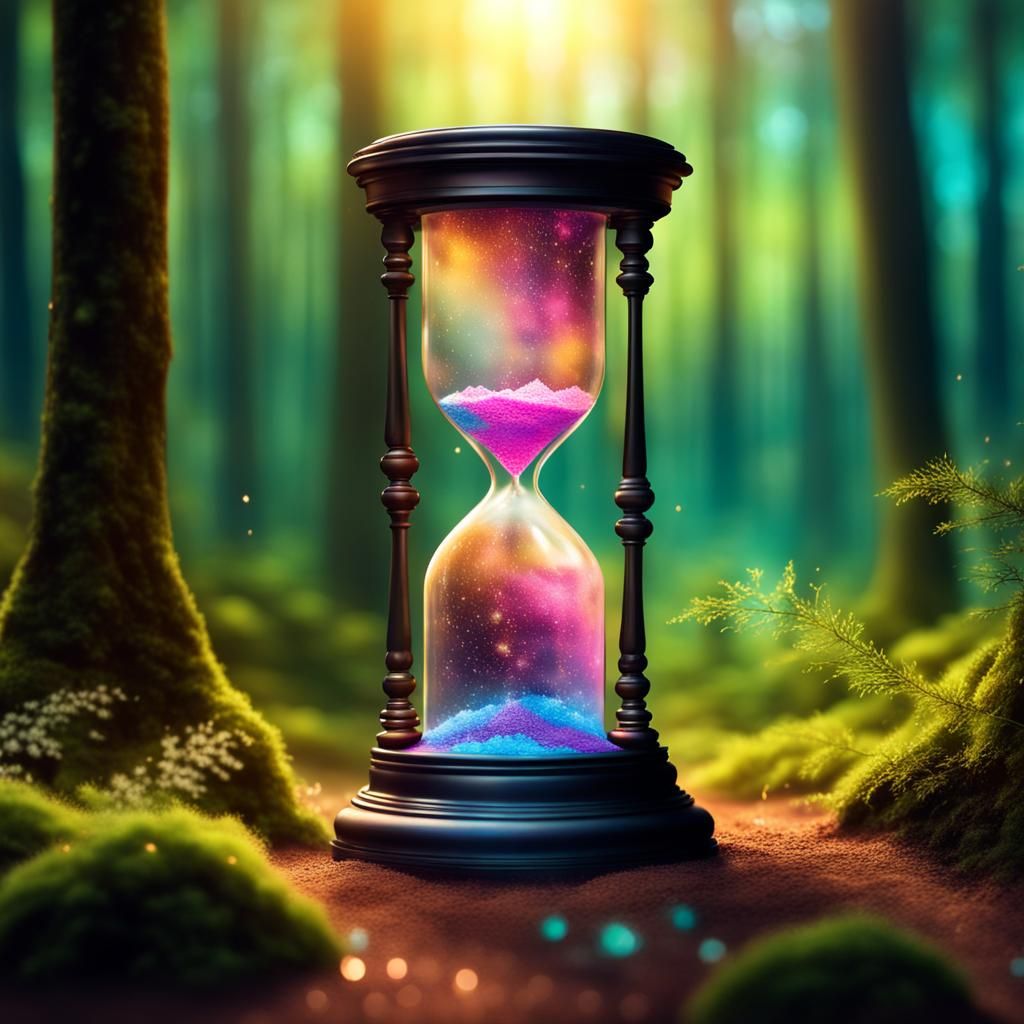 Sandclock in a magical Forrest