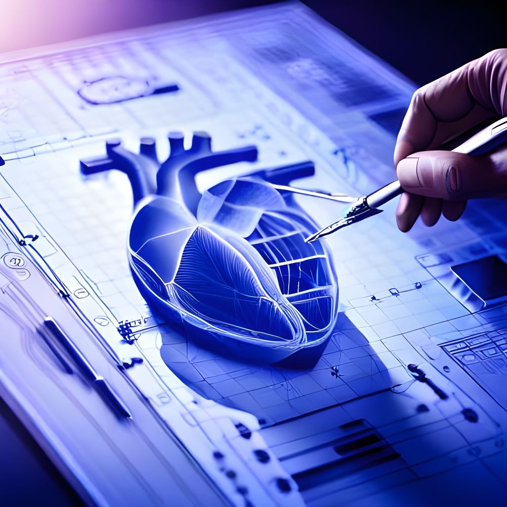 3D Architectural Blueprint of a Human Heart