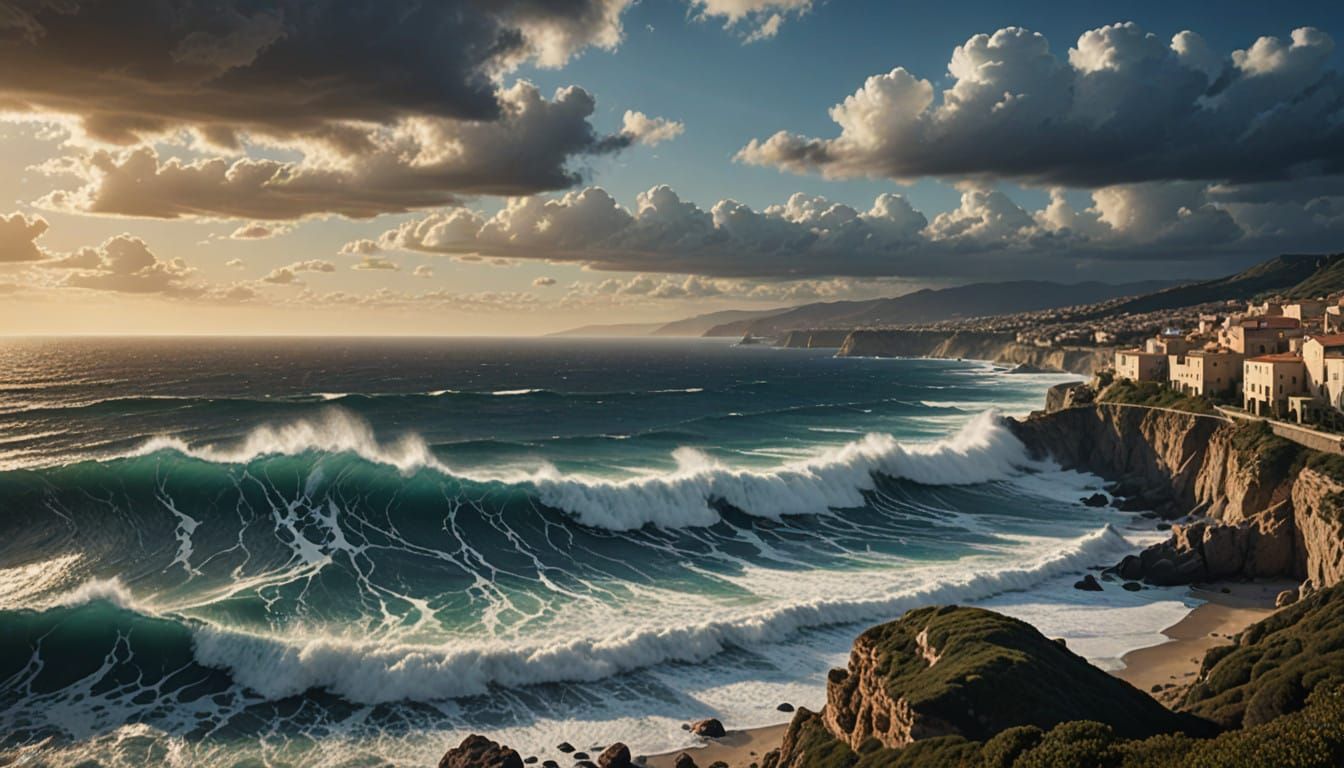 Mediterranean Storm: The Libeccio Wind Unleashed
