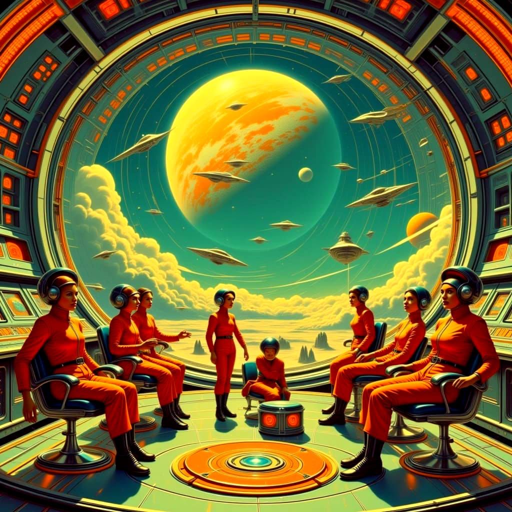 A Retro-futuristic Space Cockpit