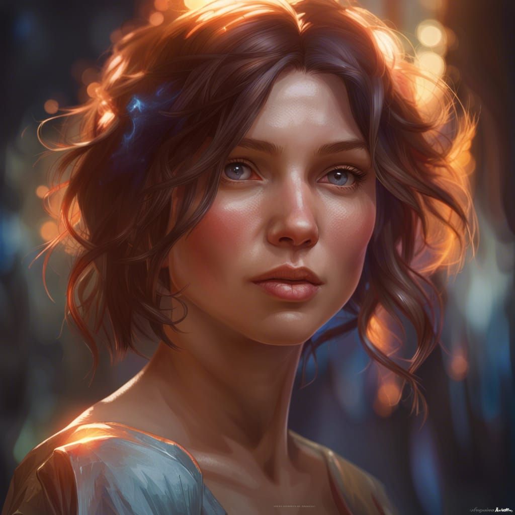 Early Morning Glow: Hyperdetailed Portrait