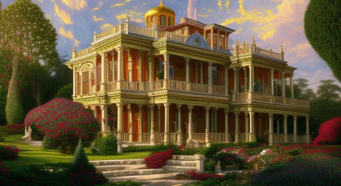 Byzantine Mansion: Hyperdetailed Painting in Natural Light