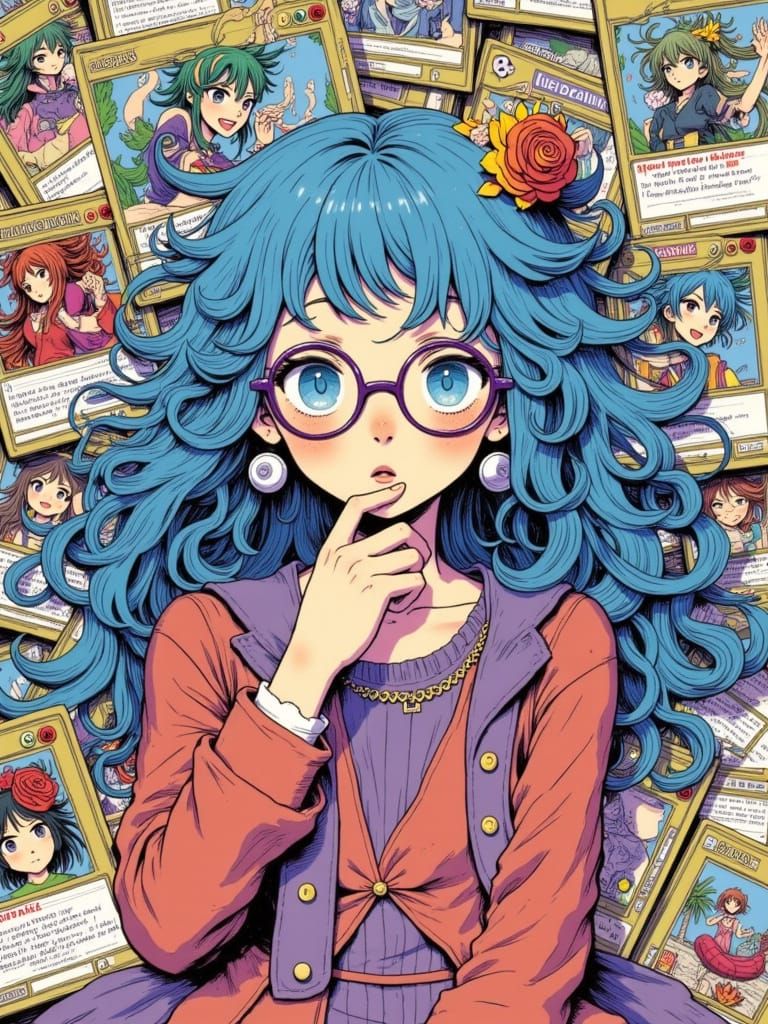 Anime-Style Pirate Showcases TCG Card Collection