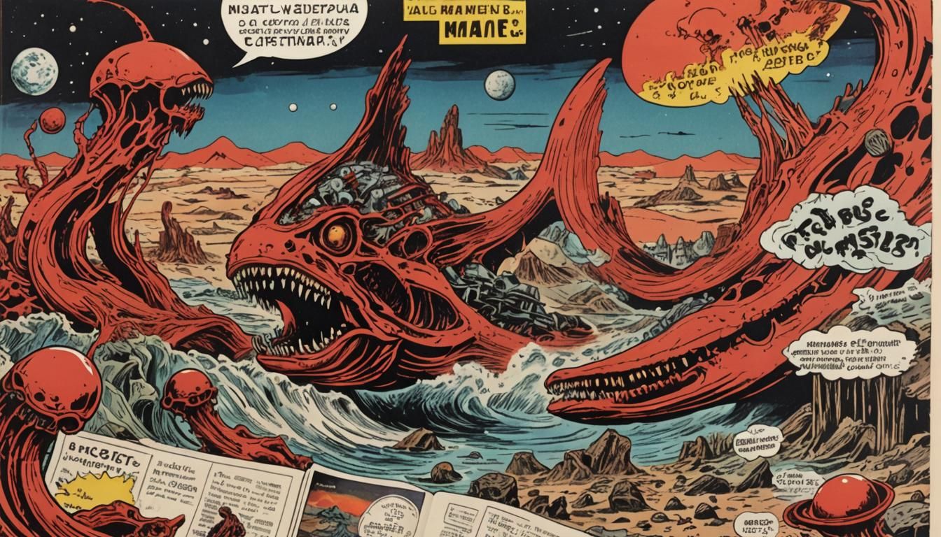 Retro Sci-Fi Psychedelic Comic Book Art