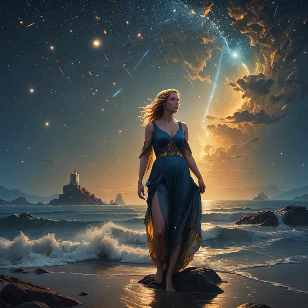 Aphrodite Rises from the Sea: Digital Matte Painting