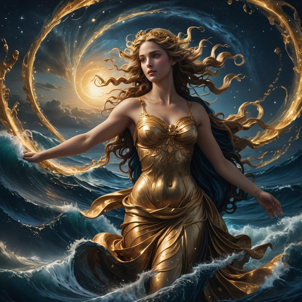 Aphrodite Rises: A Hyper-Realistic Digital Painting