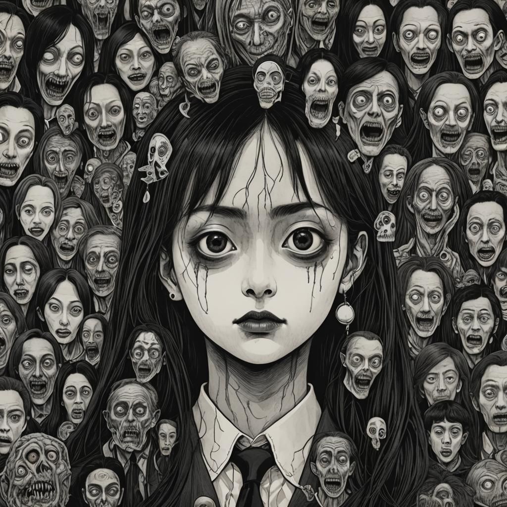 digital history’s dread, Junji Ito style, surveillance horror, resistance echoes