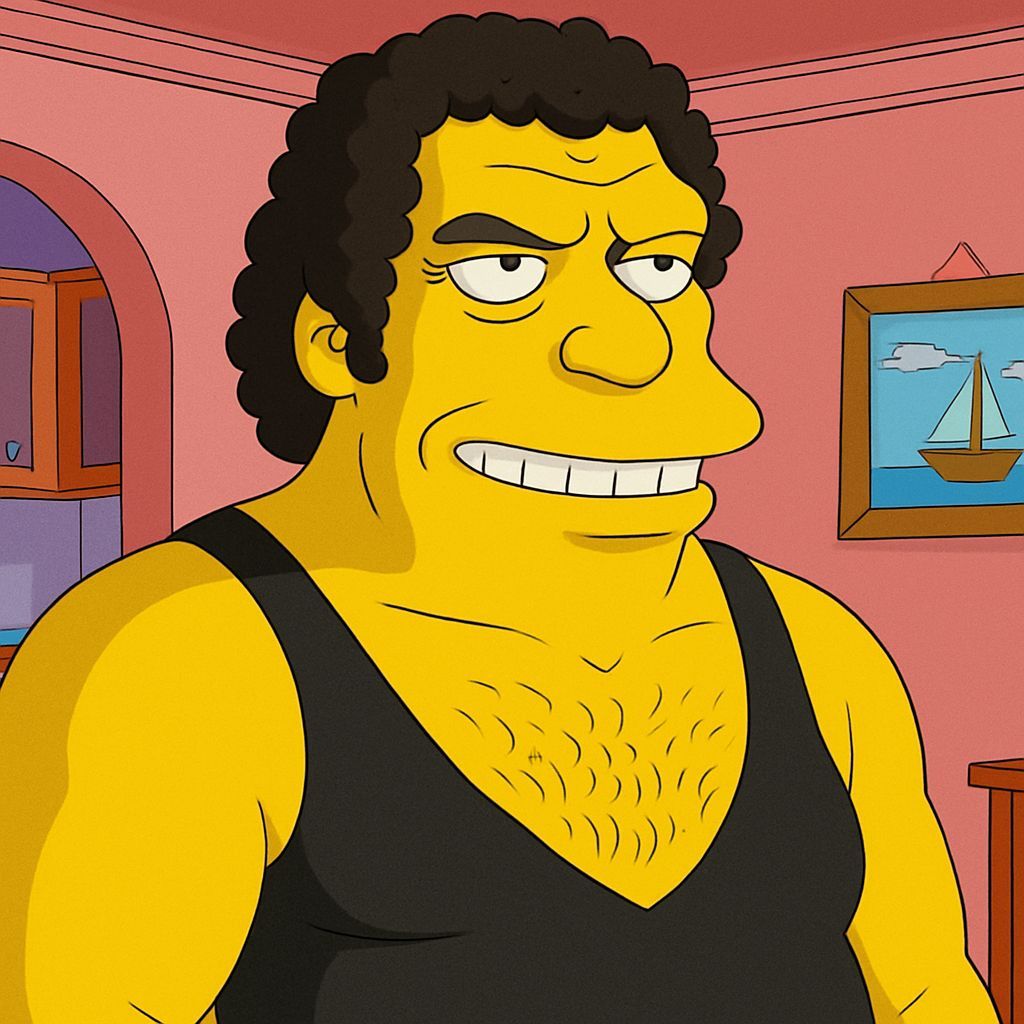 Andre The Giant Visits The Simpsons