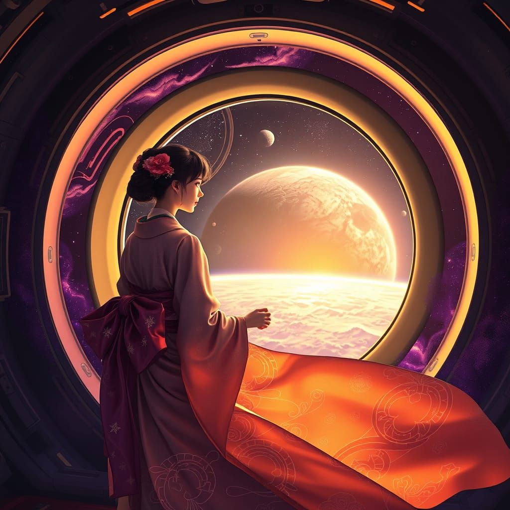 Celestial Kimono: An Alien Vista in Art Nouveau