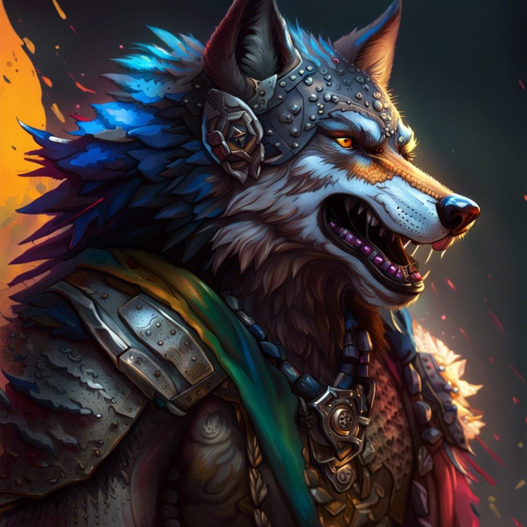 Detailed Wolf Warrior Concept Art