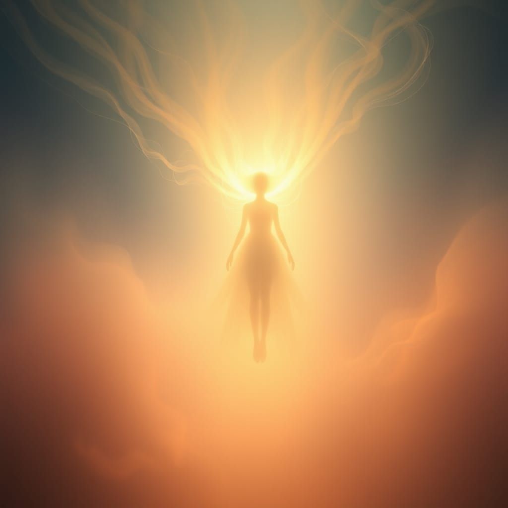 Ethereal Loab in Gradient Atmosphere as Abstract Art