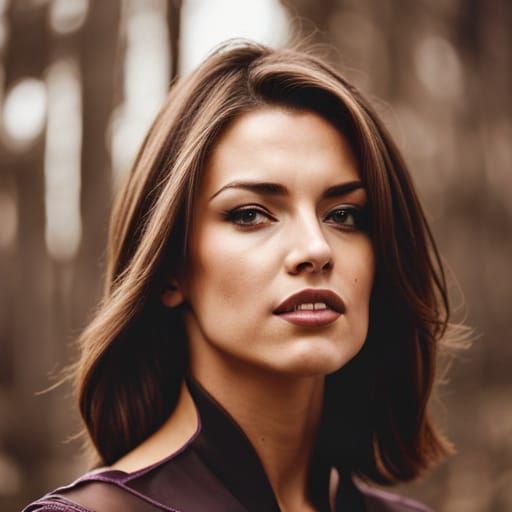 Beautiful intelligent woman dark hair, realistic glasses, head and shoulders portrait, 8k resolution concept art portrai...