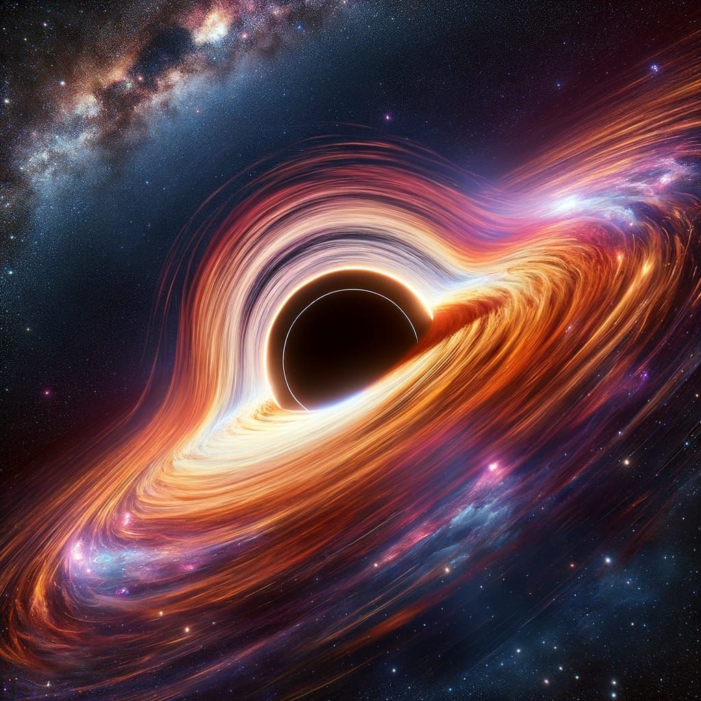 Cosmic Black Hole with Vivid Galactic Colors