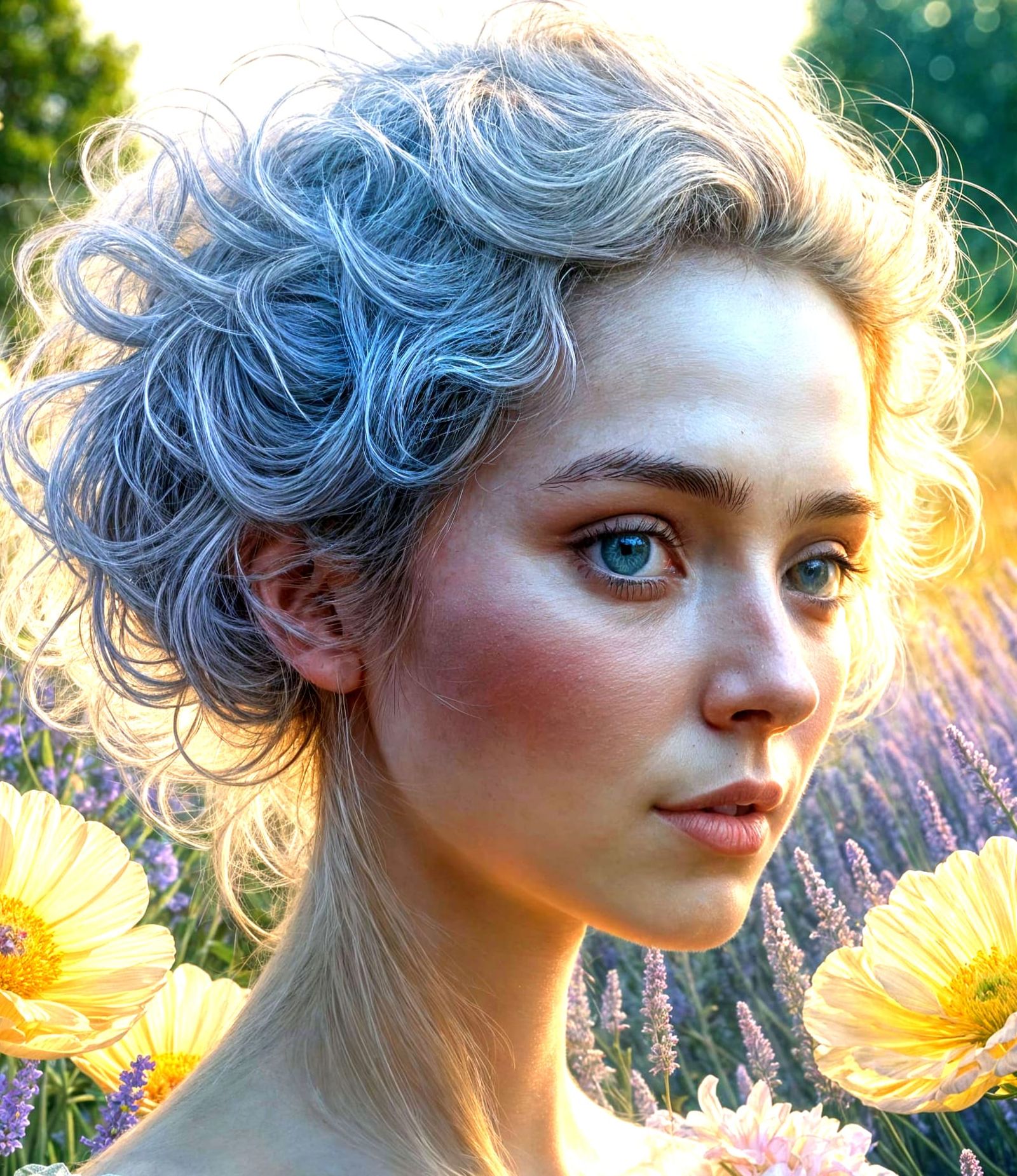 Surreal Portrait in Monet Van Gogh Style