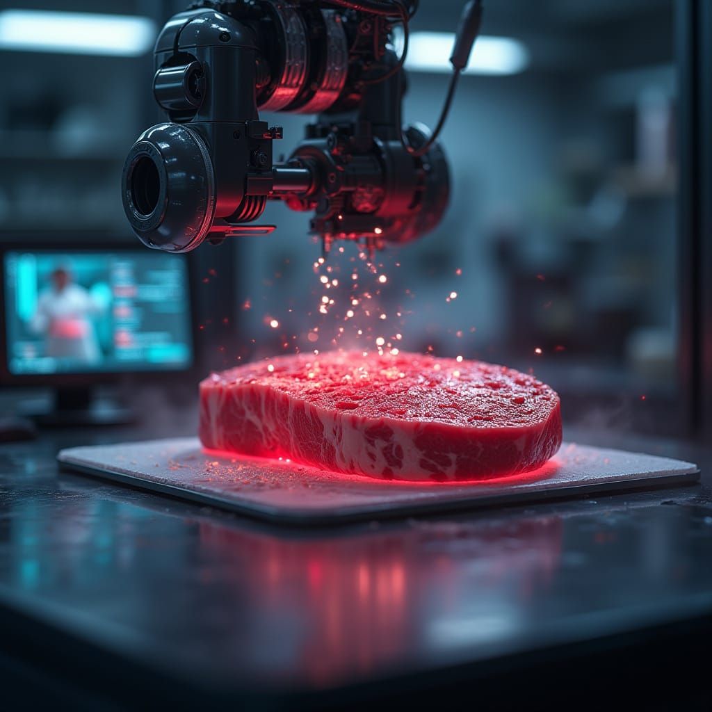 Lab-Grown Steak 3D-Printed in High-Tech Kitchen
