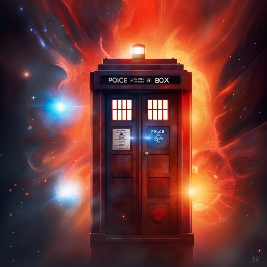TARDIS Enters Fiery Solar Flare in Hyperdetailed Style