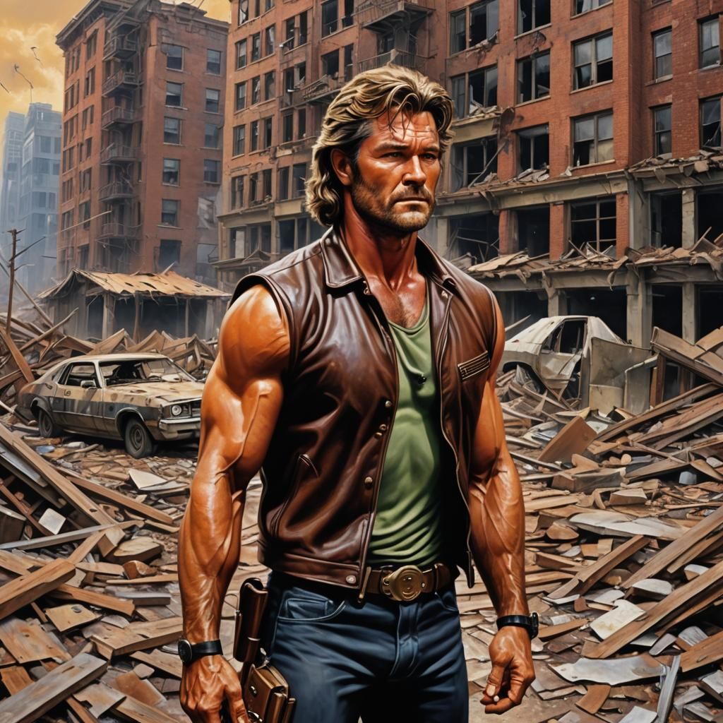 Sci-Fi Portrait in Style of Joe Jusko Oil Painting