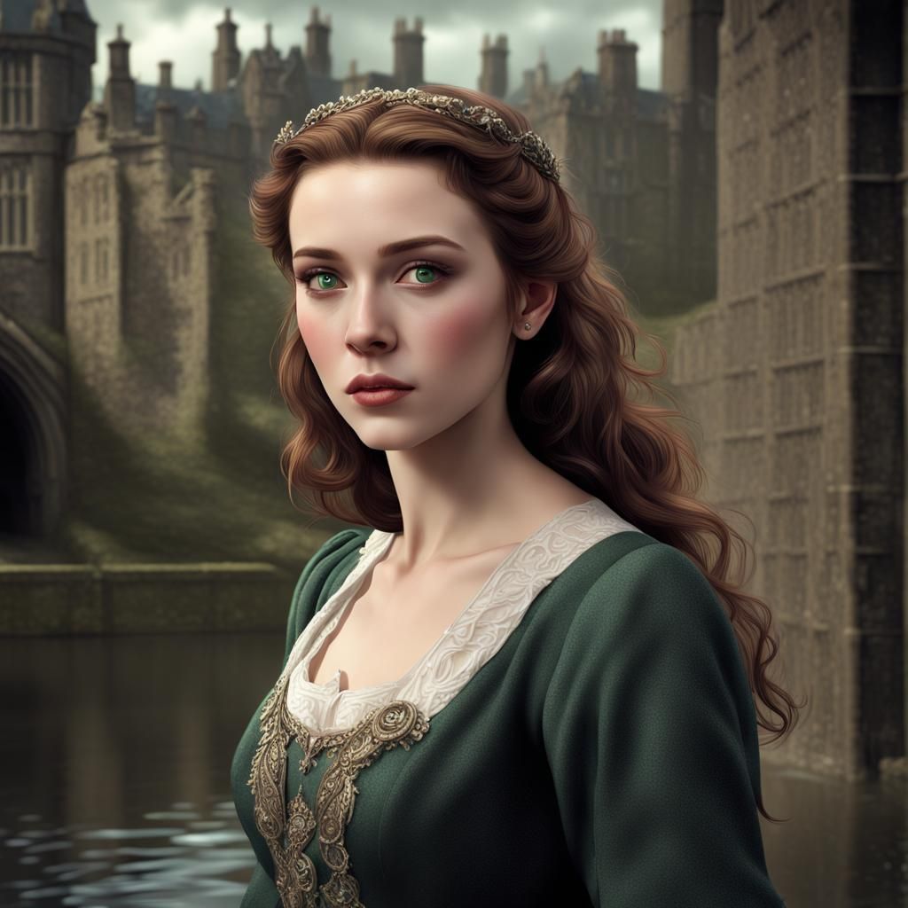 1940s Scottish Woman Portrait, Fantasy Concept Art