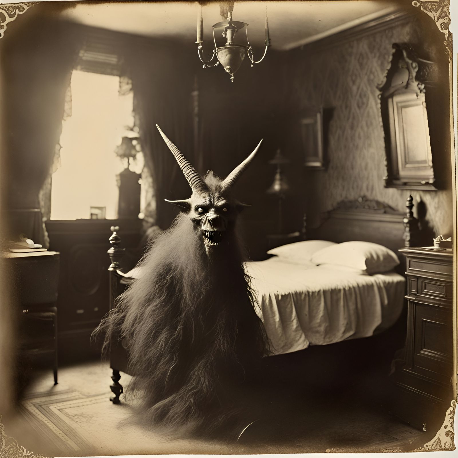 Eerie Antique Photo of a Victorian Monster