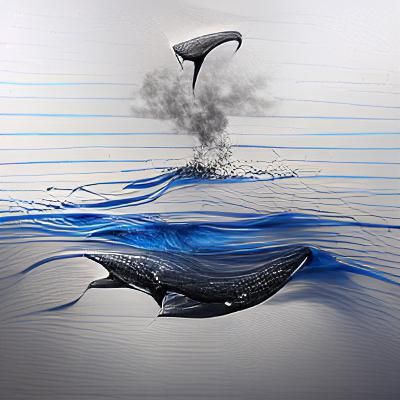 Magnificent Whale Swimming Underwater