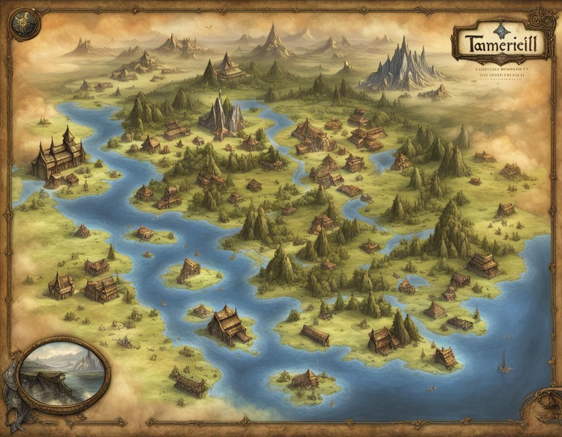 Map of Tamriel from The Elder Scrolls