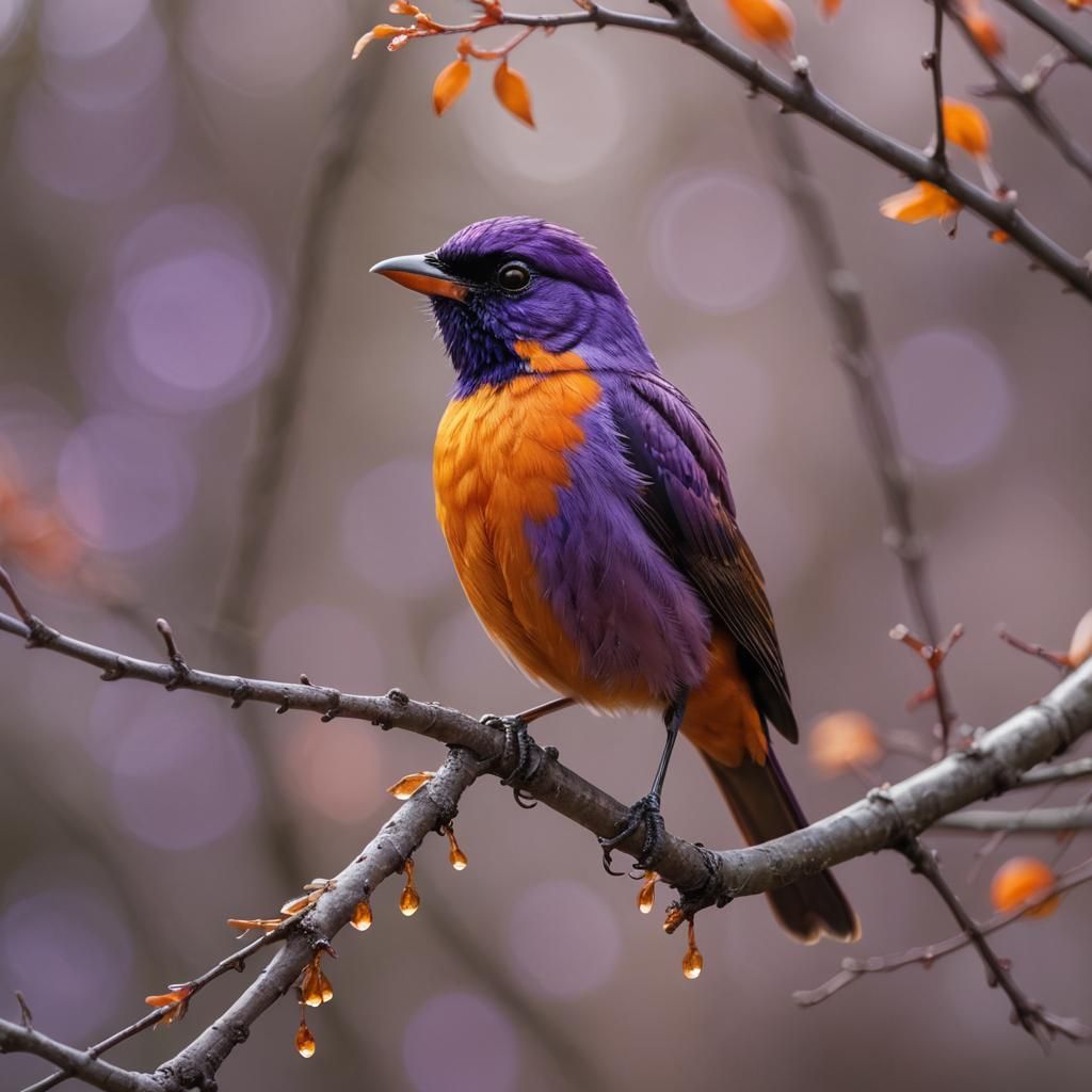 Macro Photo of Exotic Bird with Bokeh