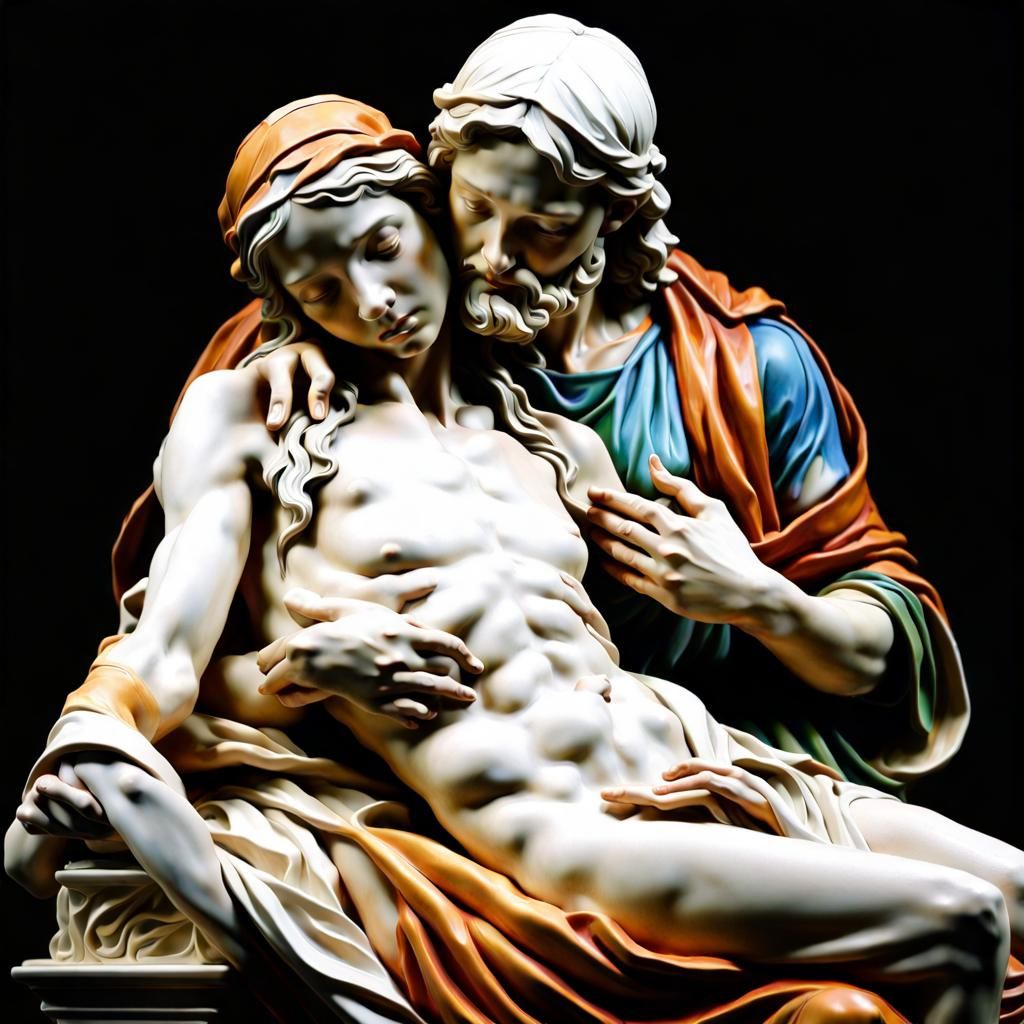 Michaelangelo in his own sculpture