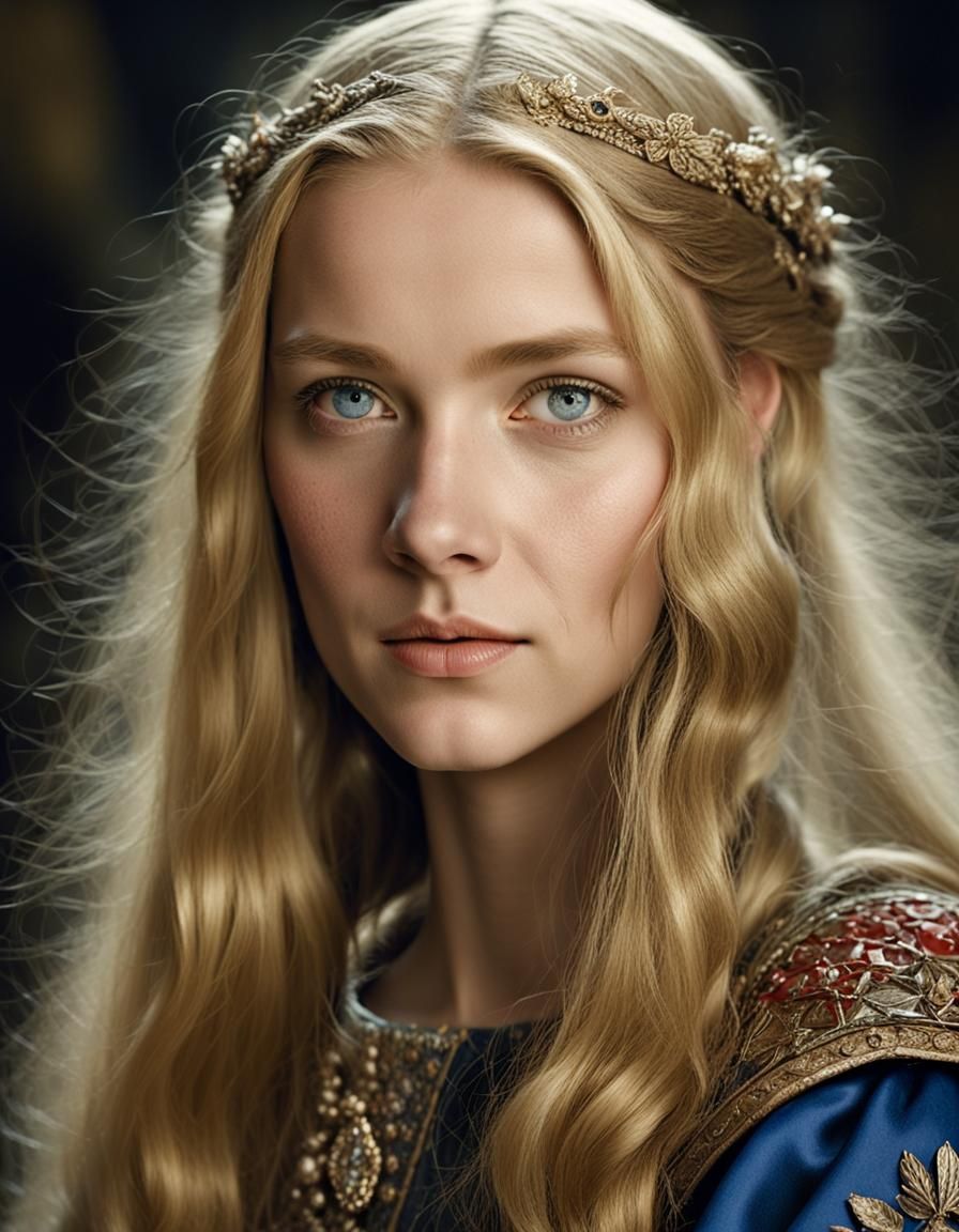 Medieval Woman Portrait in Professional Photography Style