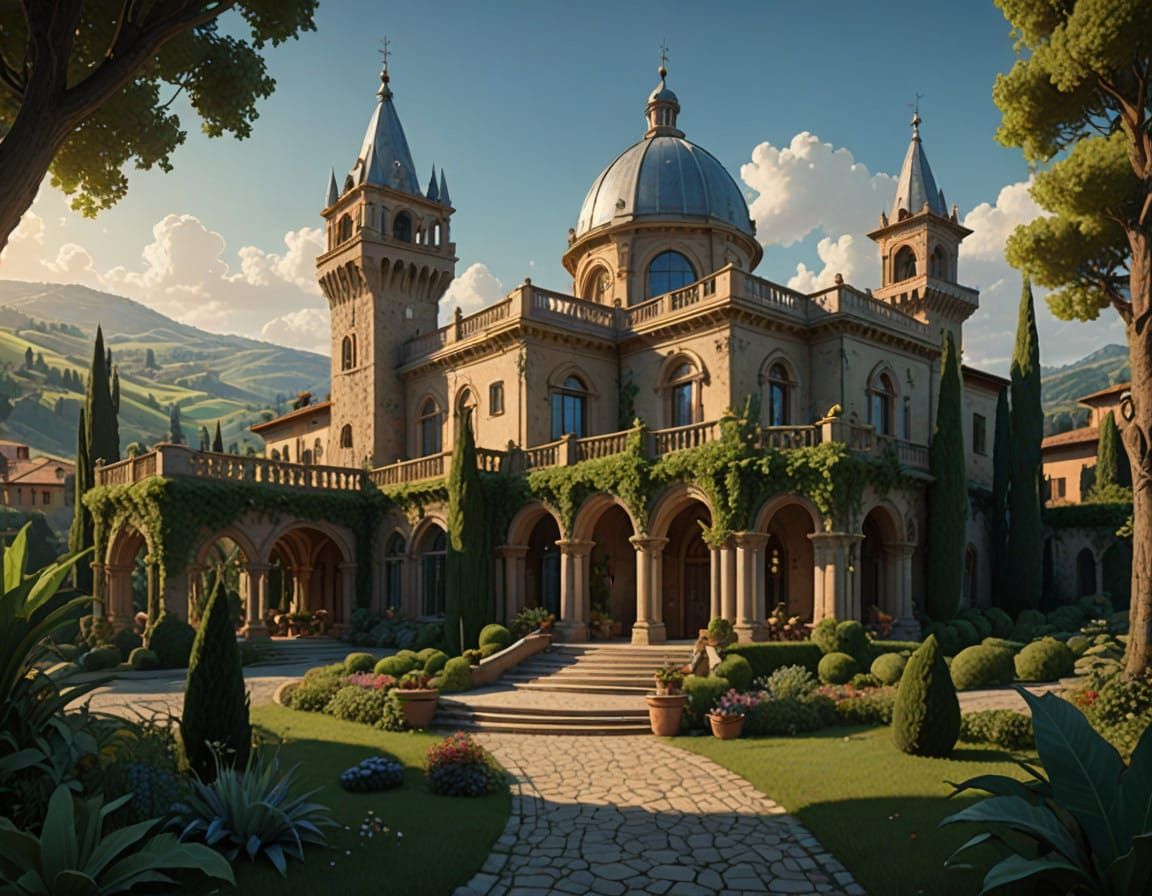 Ethereal Tuscan Villa in Renaissance Style