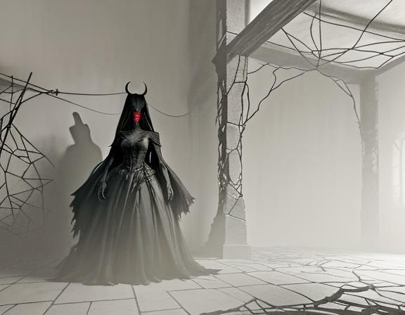 Eerie Night Terror in Dimly Lit Kitchen