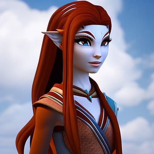 Stunning, beautiful, innocent, wild, magical, avatar female character