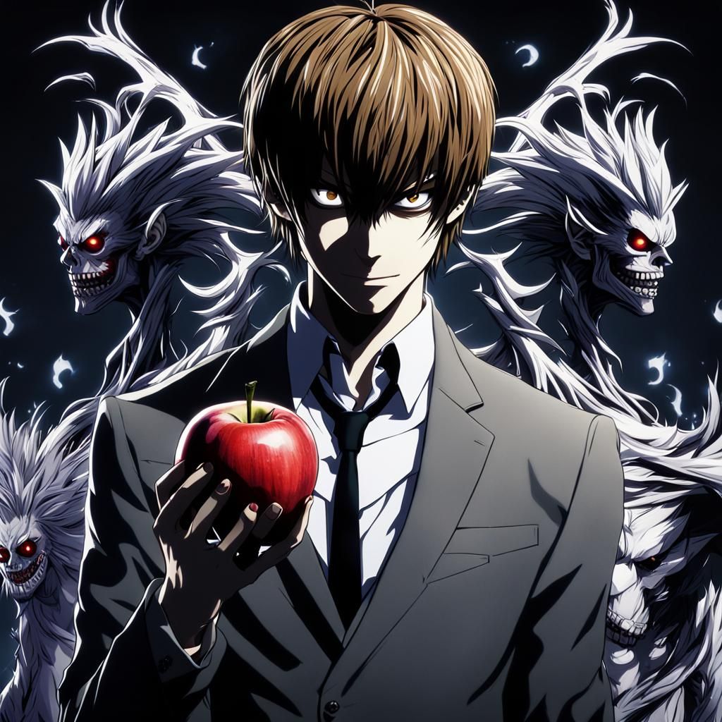 Light Yagami with Ryuk: Detailed Matte Painting