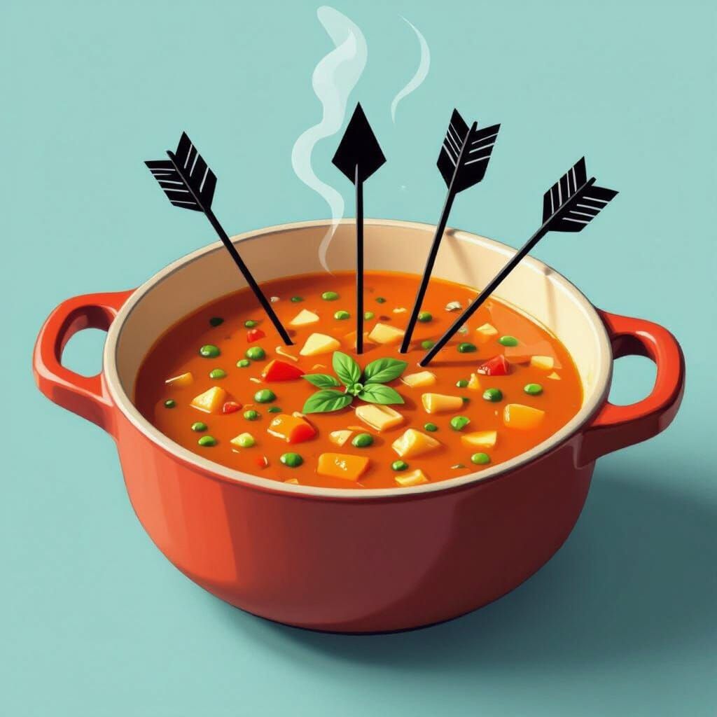 Soup and Arrows Infographic: Direction and Origin