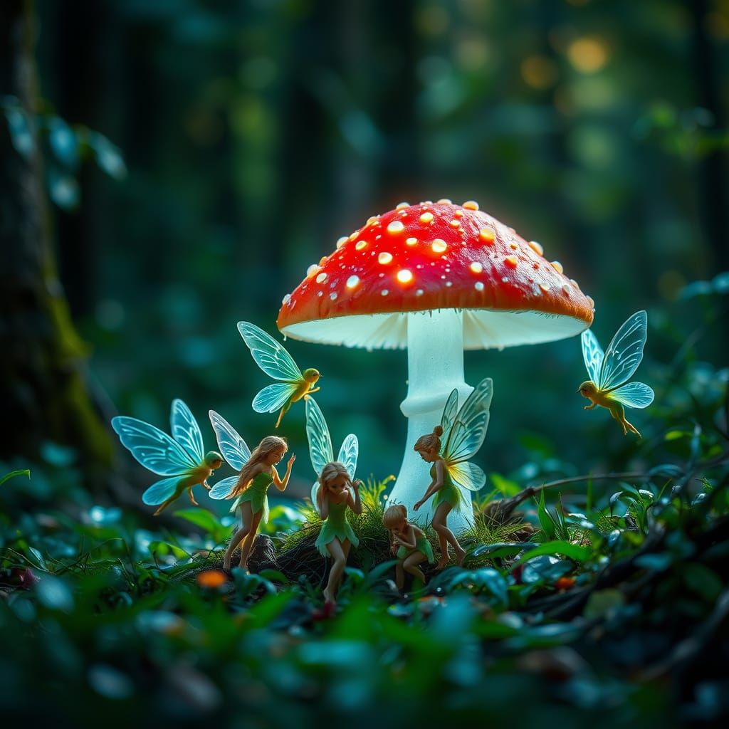 Fairies Meeting in Primeval Forest, Photography