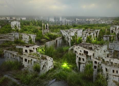 Eerie Abandoned Cityscape