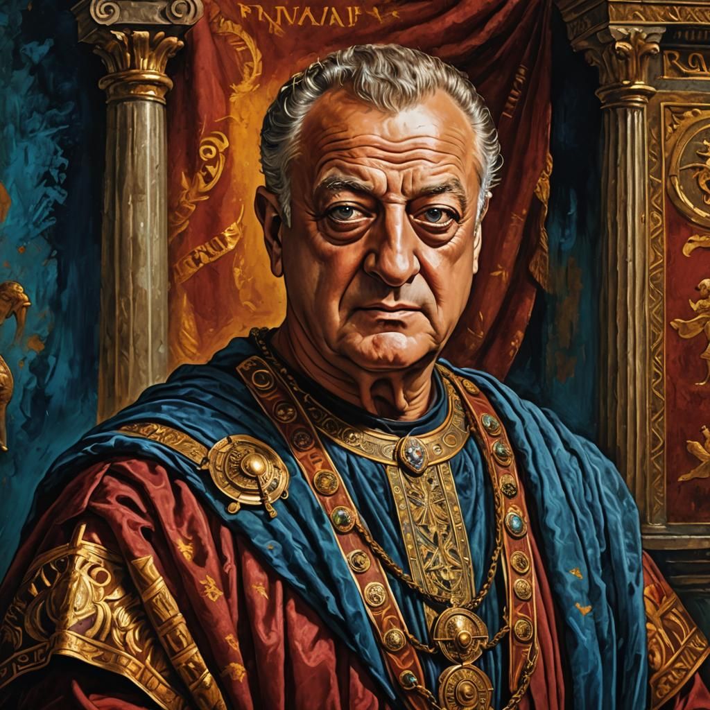Roman Senator Portrait in Leonardo da Vinci Style
