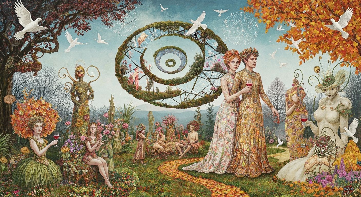 Surreal Sculpture Dreamscape with Mythological Elements